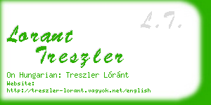 lorant treszler business card